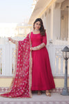 Pink Gown with Heavy Dupatta