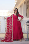 Pink Gown with Heavy Dupatta