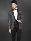 Grey Black Cocktail Suit