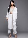 White Angrakha Salwar Suit